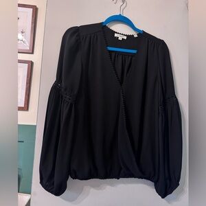 Black Max Studio London Wrap Blouse